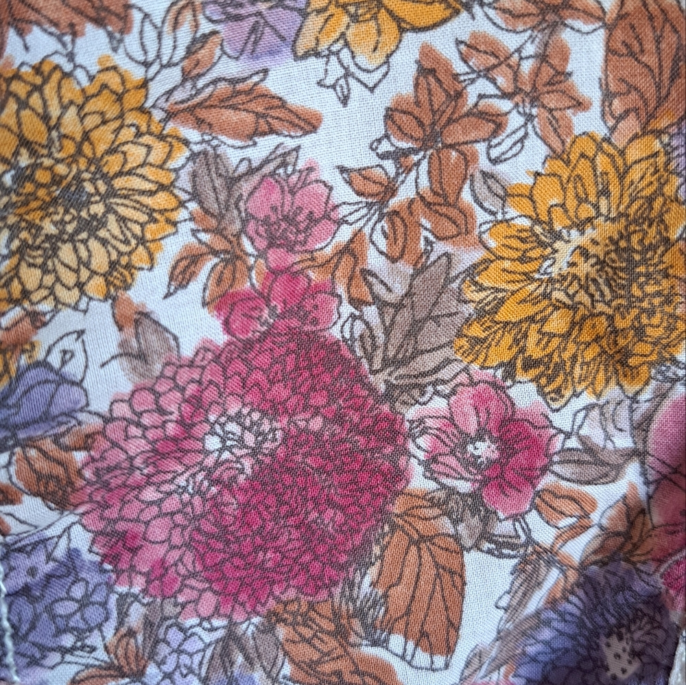 Tommy Hilfiger Pink Fall Floral Longsleeve Button Down Size Medium - Picture 6 of 9